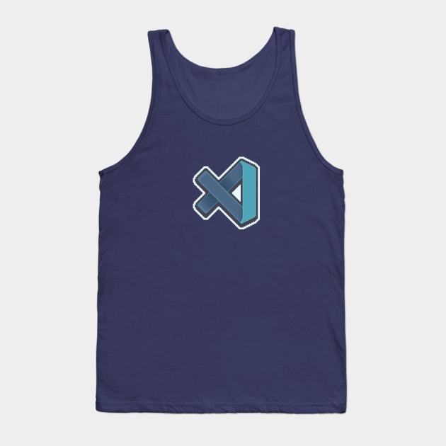 Visual Studio Code PixelArt Tank Top by astrellonart